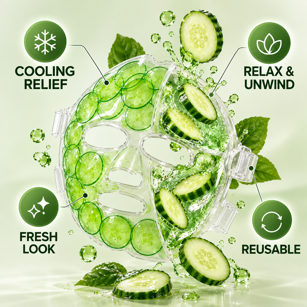 Cucumii™ Cooling Gel Face Mask